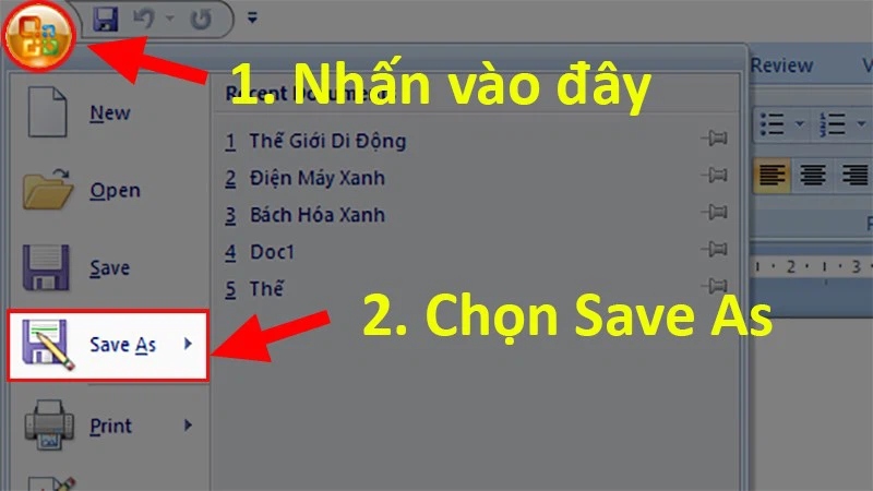 Chọn Save As để lưu file