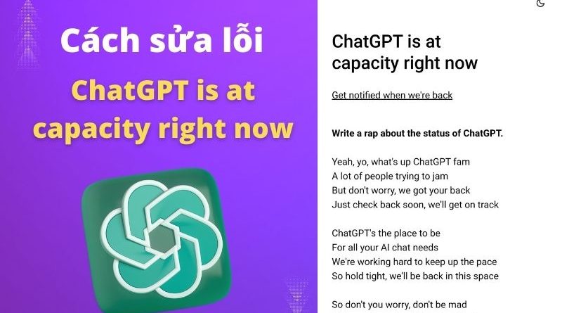 Cách sửa lỗi ChatGPT is at capacity right now