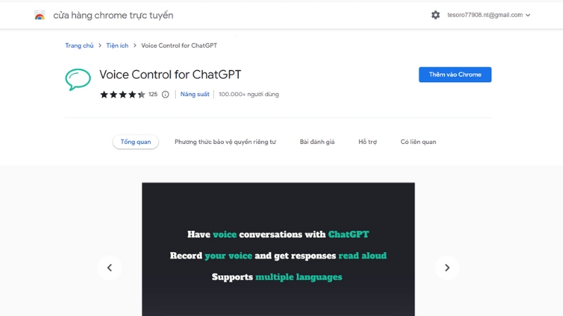 ChatGPT extension hỗ trợ sử dụng ChatGPT bằng giọng nói