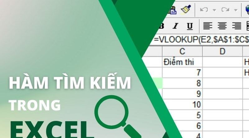 Hướng dẫn cách dùng hàm tìm kiếm trong Excel cực chi tiết