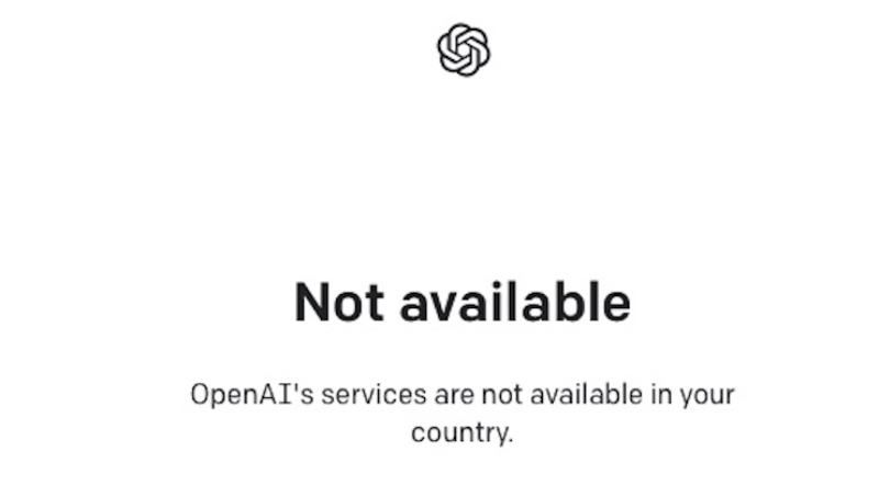 Lỗi hiển thị do ChatGPT chưa hỗ trợ quốc gia của bạn