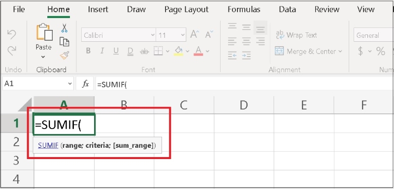 Công thức hàm SUMIF trong Excel