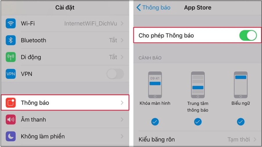  Tắt thông báo cho các ứng dụng