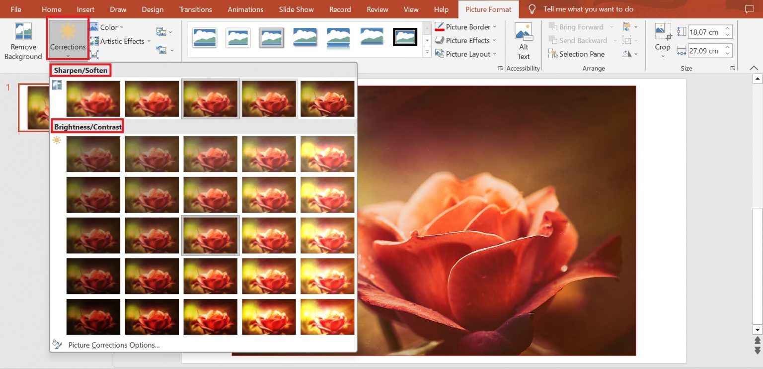 C ch ch nh s a h nh nh trong powerpoint h u ch v n gi n