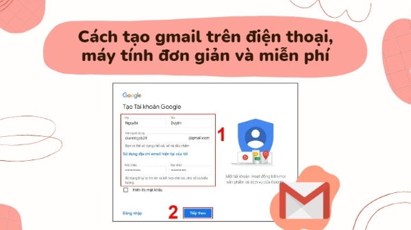 cách tạo gmail