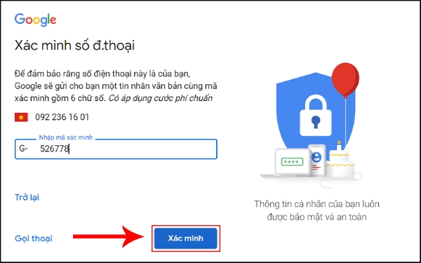 Xác minh số điện thoại