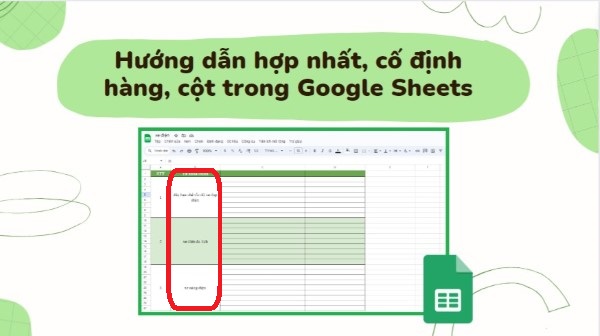 cố định cột trong google sheets