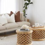 Chất liệu khung và nệm sofa phòng khách kết hợp bàn làm việc